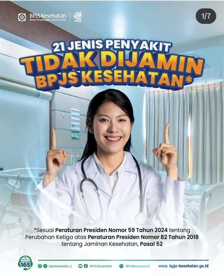 21 JENIS PENYAKIT TIDAK DIJAMIN BPJS KESEHATAN