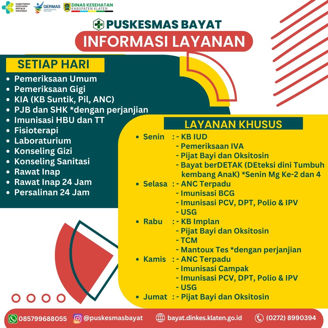 INFORMASI LAYANAN DAN TARIF PELAYANAN PEMERIKSAAN UMUM