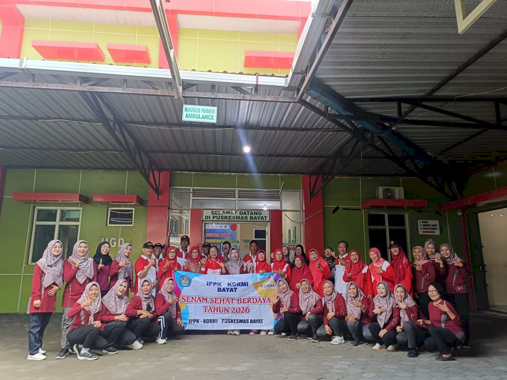 Puskesmas Bayat Gelar Senam Berdaya Bersama Ikatan Purnakarya Pendidikan Klaten (IPPK) KORMI Kabupaten Klaten