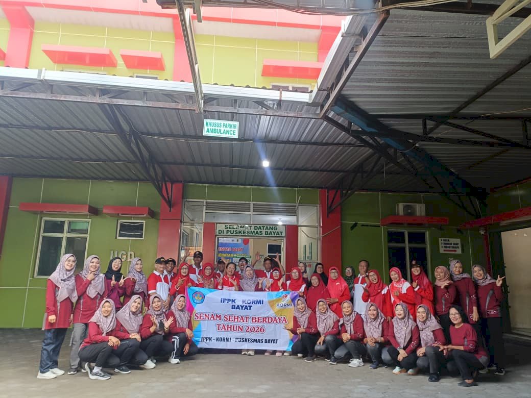 Puskesmas Bayat Gelar Senam Berdaya Bersama Ikatan Purnakarya Pendidikan Klaten (IPPK) KORMI Kabupaten Klaten
